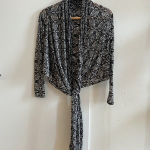 Patterned Semi sheer Hanuman cardigan